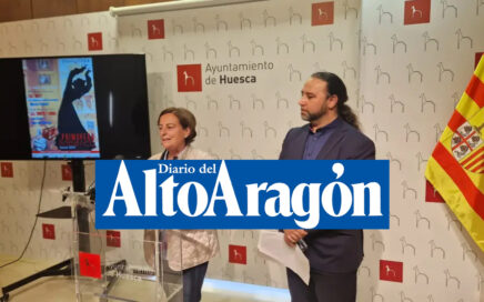 Foto del Diario del Altoaragón para la presentación de Primavera Flamenca Huesca 2024