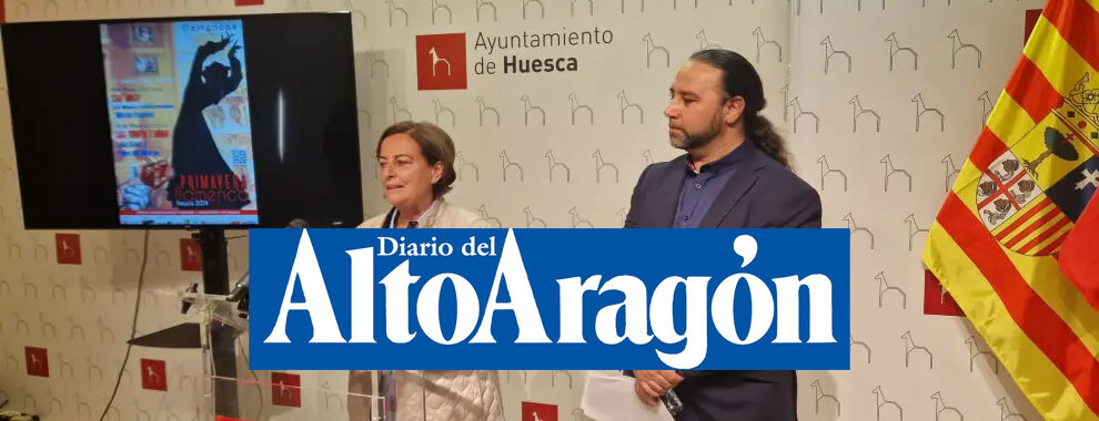 Foto del Diario del Altoaragón para la presentación de Primavera Flamenca Huesca 2024