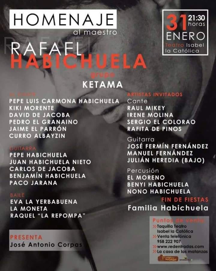Agenda Institucional Alcalde: Homenaje al Maestro Rafael Habichuela