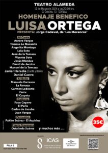 Cartel del homenaje benéfico a Luisa Ortega en el Teatro Alameda de Sevilla